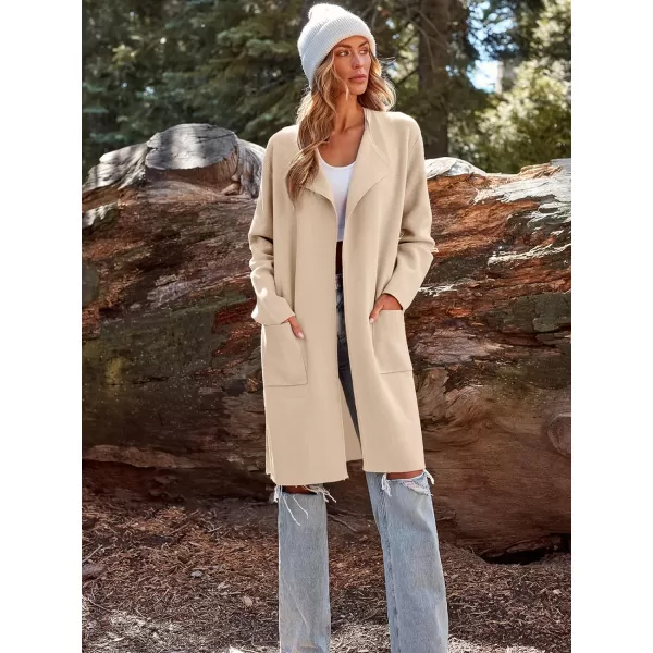 LILLUSORY Women's Long Knit Wool Cardigan Sweaters Oversized Fall Dressy Coatigan 2023 Winter Coat Casual Light Jackets