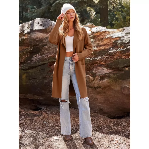 LILLUSORY Women's Long Knit Wool Cardigan Sweaters Oversized Fall Dressy Coatigan 2023 Winter Coat Casual Light Jackets