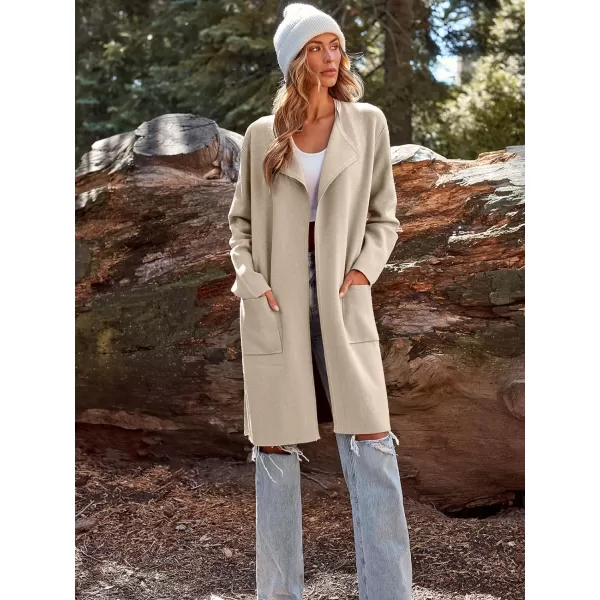 LILLUSORY Women's Long Knit Wool Cardigan Sweaters Oversized Fall Dressy Coatigan 2023 Winter Coat Casual Light Jackets
