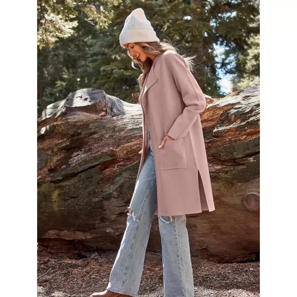 LILLUSORY Women's Long Knit Wool Cardigan Sweaters Oversized Fall Dressy Coatigan 2023 Winter Coat Casual Light Jackets