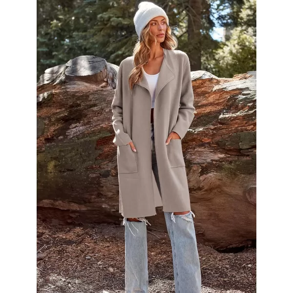 LILLUSORY Women's Long Knit Wool Cardigan Sweaters Oversized Fall Dressy Coatigan 2023 Winter Coat Casual Light Jackets