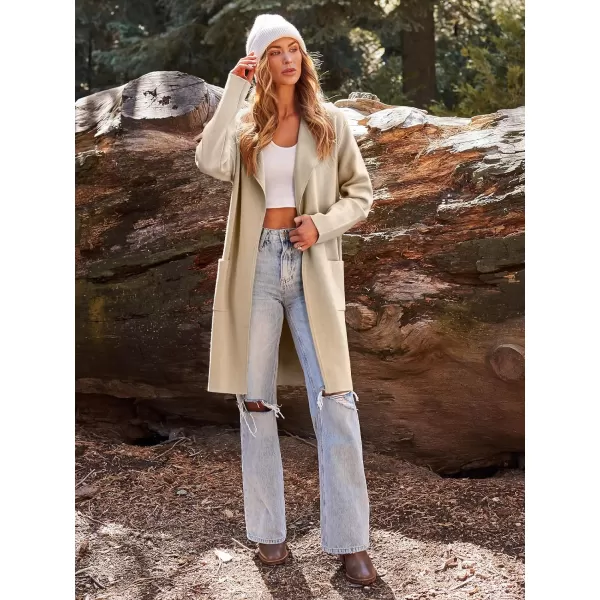 LILLUSORY Women's Long Knit Wool Cardigan Sweaters Oversized Fall Dressy Coatigan 2023 Winter Coat Casual Light Jackets