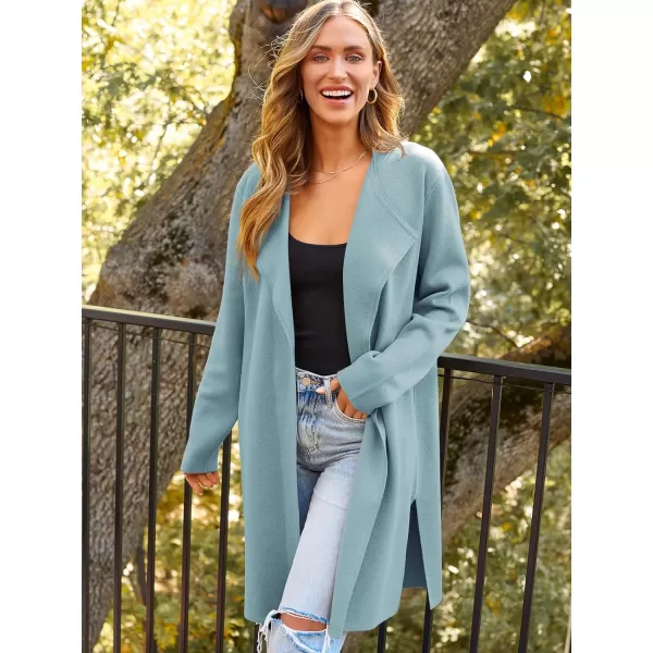 LILLUSORY Women's Long Wool Cardigan Sweaters Oversized Fall Dressy Coatigan Light Casual Jackets Knit Winter Coats