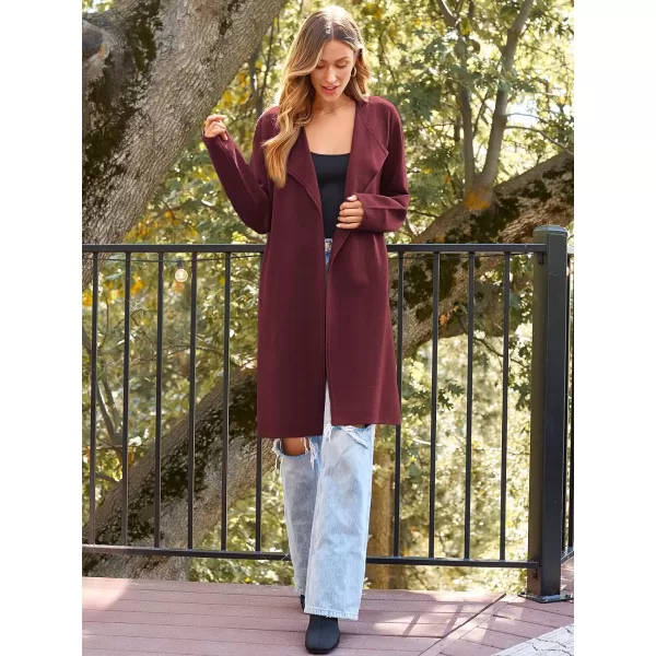 LILLUSORY Women's Long Wool Cardigan Sweaters Oversized Fall Dressy Coatigan Light Casual Jackets Knit Winter Coats