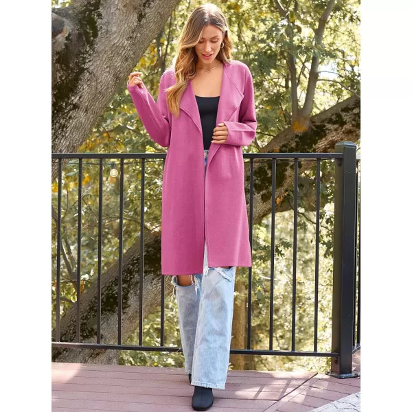 LILLUSORY Women's Long Wool Cardigan Sweaters Oversized Fall Dressy Coatigan Light Casual Jackets Knit Winter Coats