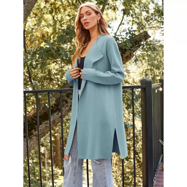 LILLUSORY Women's Long Wool Cardigan Sweaters Oversized Fall Dressy Coatigan Light Casual Jackets Knit Winter Coats
