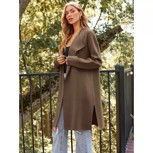 LILLUSORY Women's Long Wool Cardigan Sweaters Oversized Fall Dressy Coatigan Light Casual Jackets Knit Winter Coats