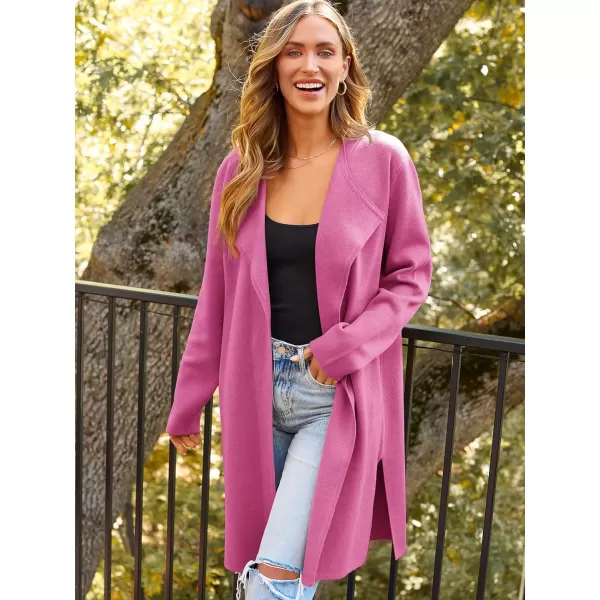LILLUSORY Women's Long Wool Cardigan Sweaters Oversized Fall Dressy Coatigan Light Casual Jackets Knit Winter Coats