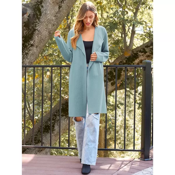 LILLUSORY Women's Long Wool Cardigan Sweaters Oversized Fall Dressy Coatigan Light Casual Jackets Knit Winter Coats