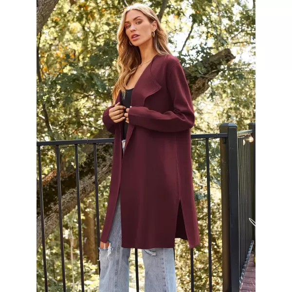 LILLUSORY Women's Long Wool Cardigan Sweaters Oversized Fall Dressy Coatigan Light Casual Jackets Knit Winter Coats
