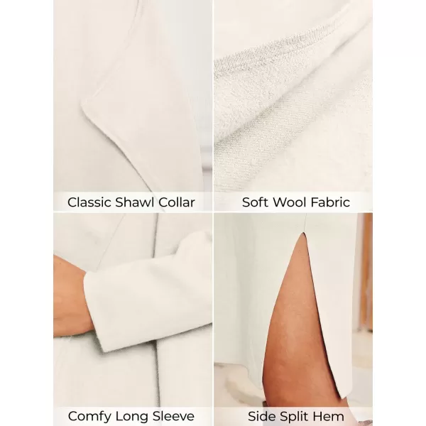 LILLUSORY Women's Long Wool Cardigan Sweaters Oversized Fall Dressy Coatigan Light Casual Jackets Knit Winter Coats
