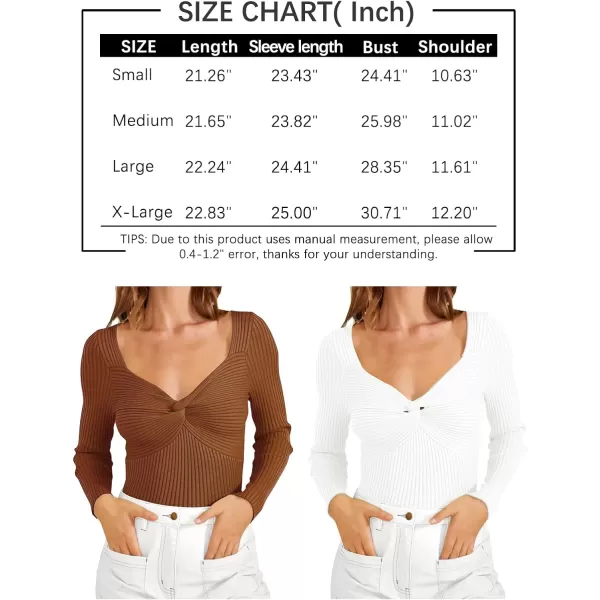 LILLUSORY Women's Sweater Sexy Twist Knot Top Ribbed Knit Long Sleeve Y2k Pullover Sweater Tops