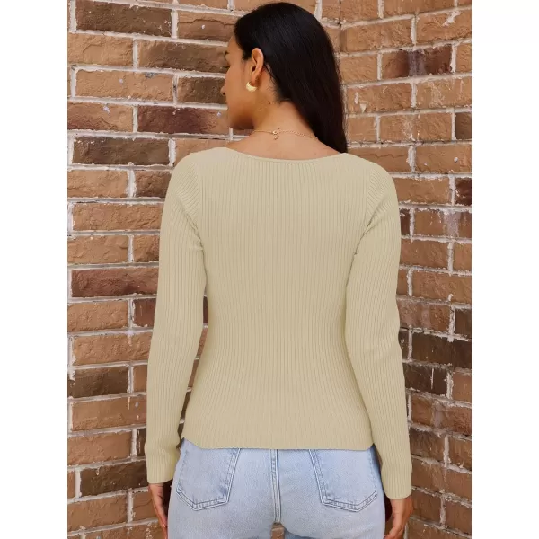 LILLUSORY Women's Sweater Sexy Twist Knot Top Ribbed Knit Long Sleeve Y2k Pullover Sweater Tops