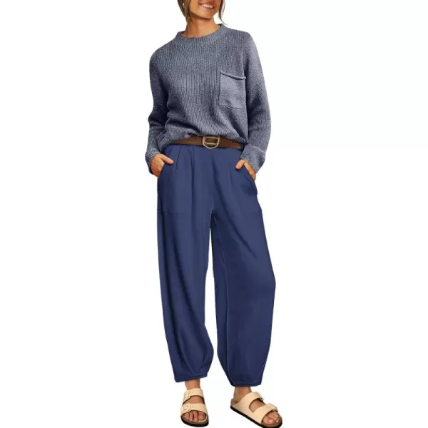 LILLUSORY 2 Piece Outfits For Women 2023 Fall Oversized Sweater Top And Pants Set