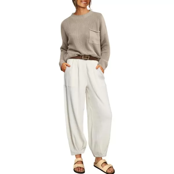 LILLUSORY 2 Piece Outfits For Women 2023 Fall Oversized Sweater Top And Pants Set