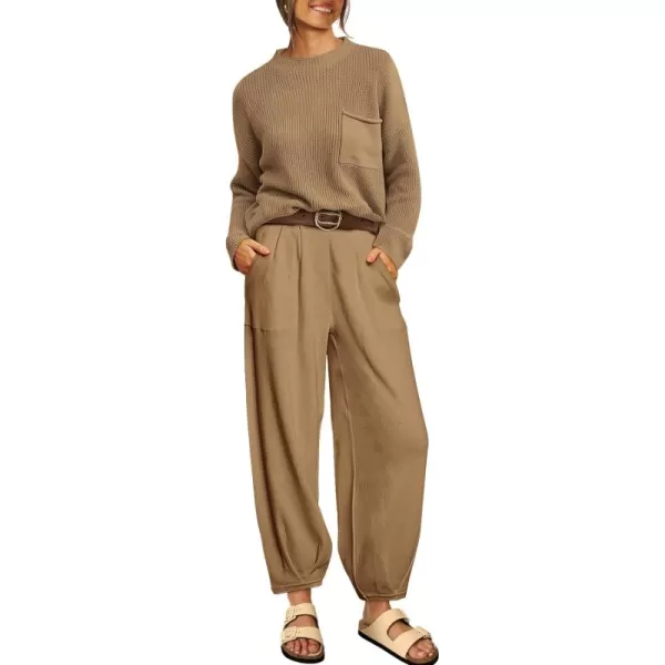 LILLUSORY 2 Piece Outfits For Women 2023 Fall Oversized Sweater Top And Pants Set