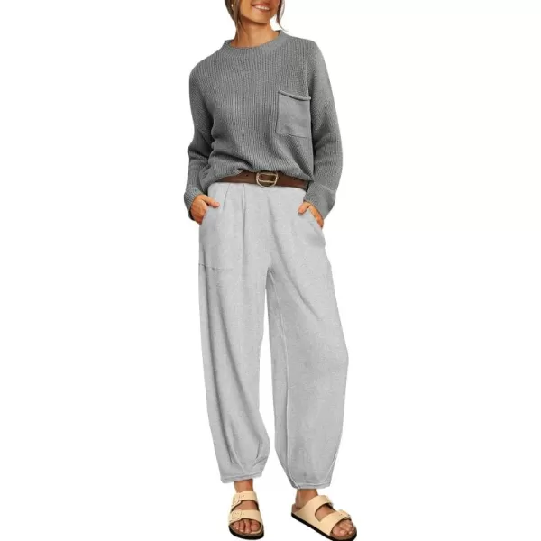 LILLUSORY 2 Piece Outfits For Women 2023 Fall Oversized Sweater Top And Pants Set