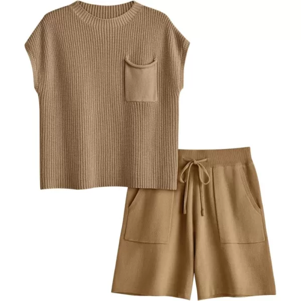LILLUSORY Two 2 Piece Knit Matching Sets Women's Summer Set With Pockets