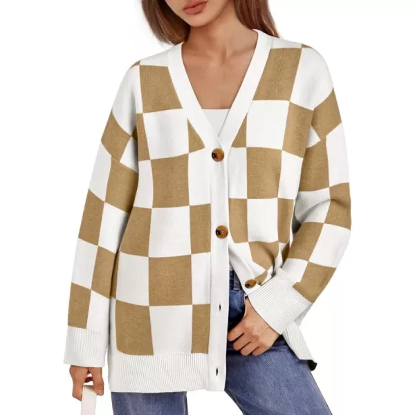 Plaid-khaki White