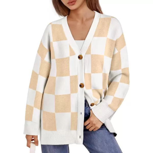 Plaid-apricot White