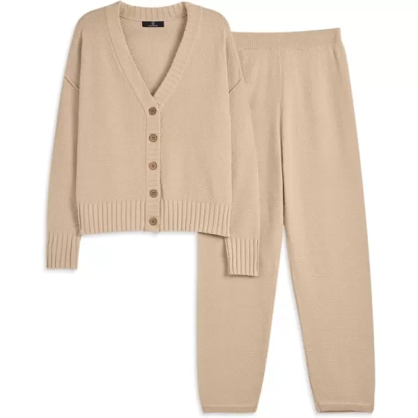 LILLUSORY Womens Cardigan Pants Sets 2 Piece Slouchy Loungewear Sweater Sets
