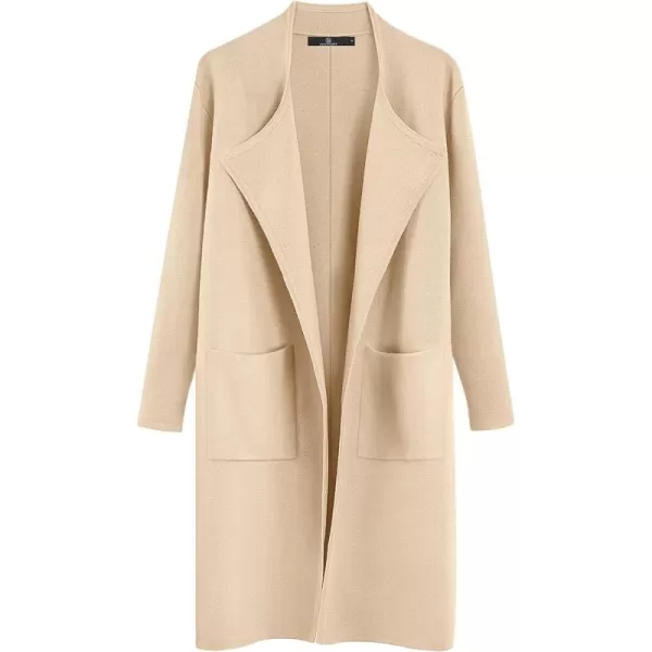 LILLUSORY Women's Long Knit Wool Cardigan Sweaters Oversized Fall Dressy Coatigan 2023 Winter Coat Casual Light Jackets