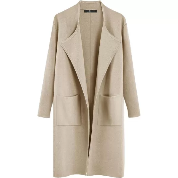 LILLUSORY Women's Long Knit Wool Cardigan Sweaters Oversized Fall Dressy Coatigan 2023 Winter Coat Casual Light Jackets