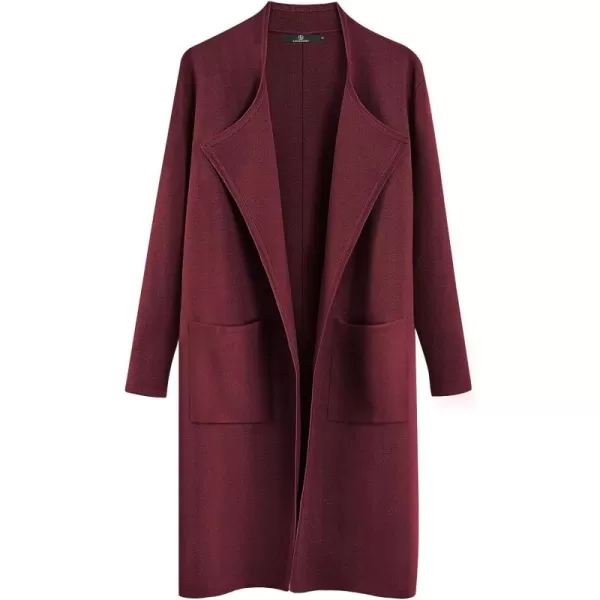 LILLUSORY Women's Long Knit Wool Cardigan Sweaters Oversized Fall Dressy Coatigan 2023 Winter Coat Casual Light Jackets