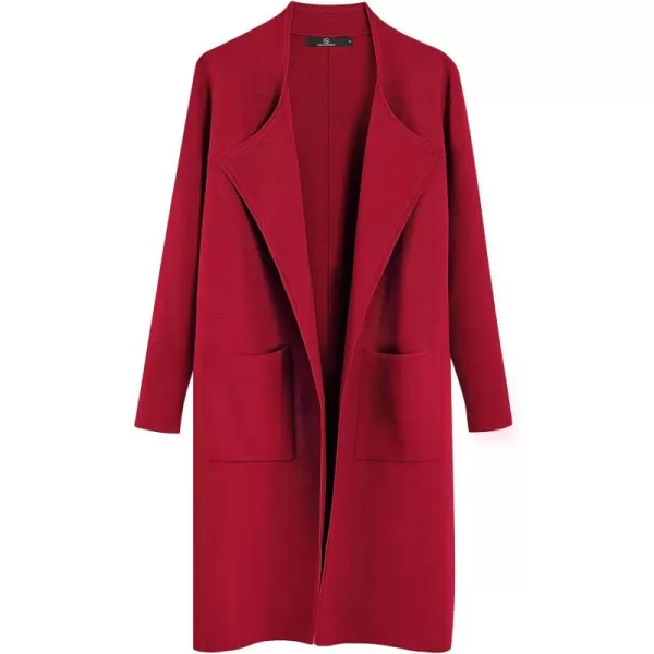 LILLUSORY Women's Long Knit Wool Cardigan Sweaters Oversized Fall Dressy Coatigan 2023 Winter Coat Casual Light Jackets