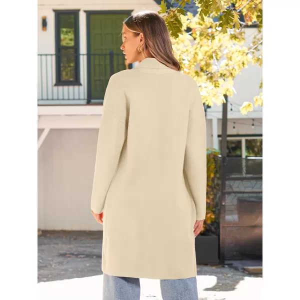 LILLUSORY Womens Oversized Long Cardigan Sweaters 2023 Fall Trendy Coatigan Lightweight Jackets Knit Winter CoatBeige