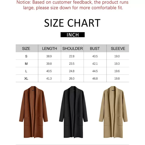 LILLUSORY Womens Oversized Long Cardigan Sweaters 2023 Fall Trendy Coatigan Lightweight Jackets Knit Winter CoatCamel