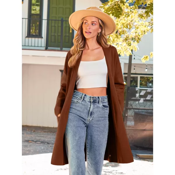 LILLUSORY Womens Oversized Long Cardigan Sweaters 2023 Fall Trendy Coatigan Lightweight Jackets Knit Winter CoatCaramel