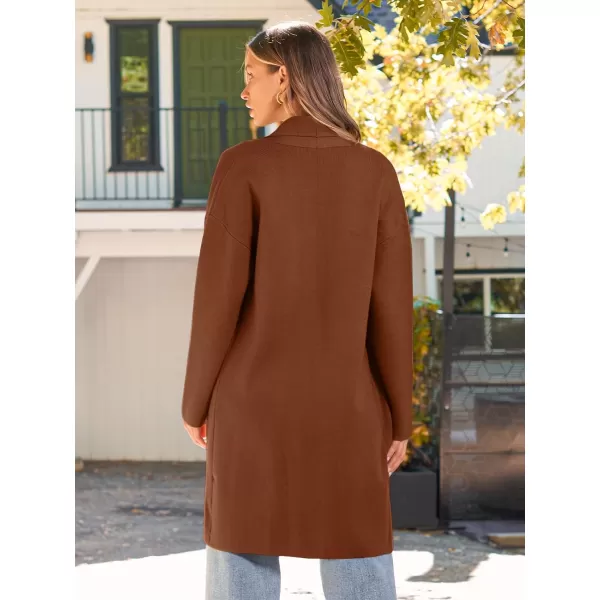 LILLUSORY Womens Oversized Long Cardigan Sweaters 2023 Fall Trendy Coatigan Lightweight Jackets Knit Winter CoatCaramel