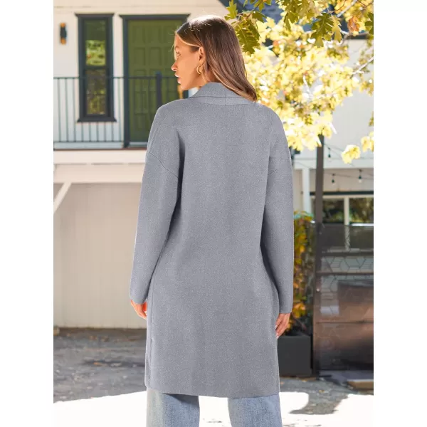 LILLUSORY Womens Oversized Long Cardigan Sweaters 2023 Fall Trendy Coatigan Lightweight Jackets Knit Winter CoatGray