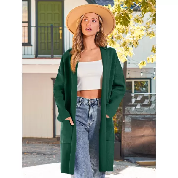 LILLUSORY Womens Oversized Long Cardigan Sweaters 2023 Fall Trendy Coatigan Lightweight Jackets Knit Winter CoatGreen
