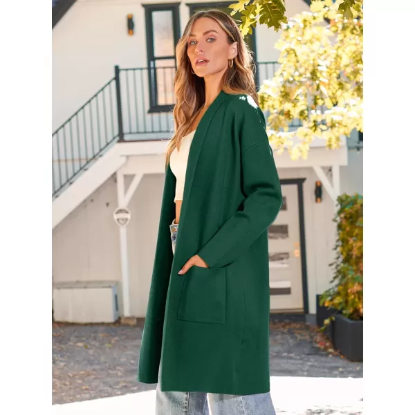 LILLUSORY Womens Oversized Long Cardigan Sweaters 2023 Fall Trendy Coatigan Lightweight Jackets Knit Winter CoatGreen