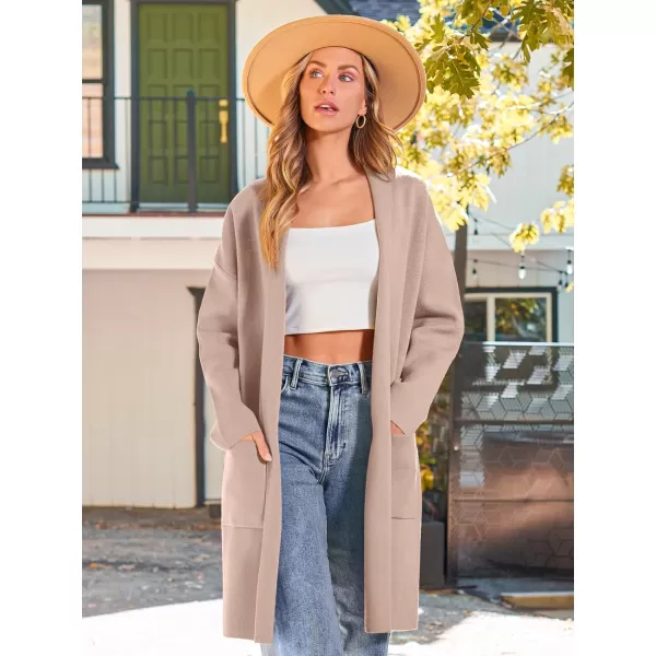 LILLUSORY Womens Oversized Long Cardigan Sweaters 2023 Fall Trendy Coatigan Lightweight Jackets Knit Winter CoatLighttan