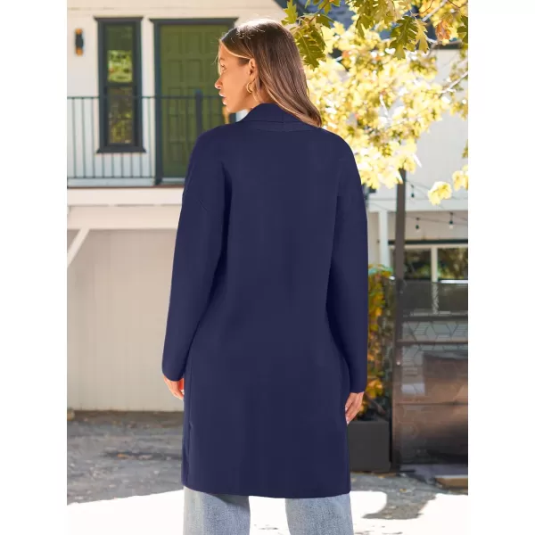 LILLUSORY Womens Oversized Long Cardigan Sweaters 2023 Fall Trendy Coatigan Lightweight Jackets Knit Winter CoatNavyblue