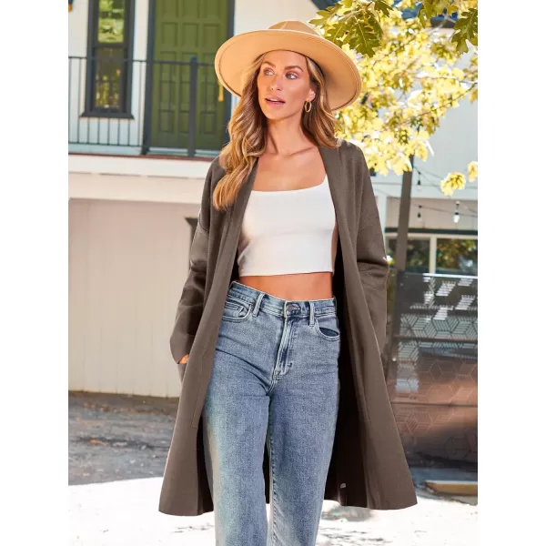 LILLUSORY Womens Oversized Long Cardigan Sweaters 2023 Fall Trendy Coatigan Lightweight Jackets Knit Winter CoatNutmeg