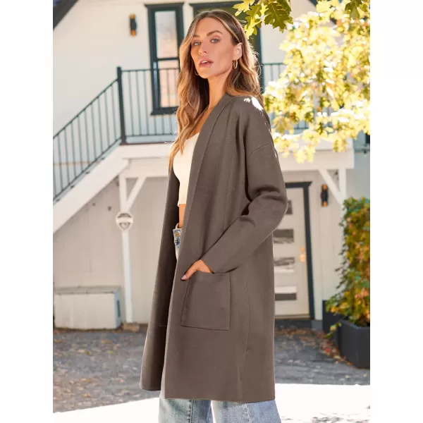 LILLUSORY Womens Oversized Long Cardigan Sweaters 2023 Fall Trendy Coatigan Lightweight Jackets Knit Winter CoatNutmeg