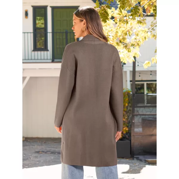 LILLUSORY Womens Oversized Long Cardigan Sweaters 2023 Fall Trendy Coatigan Lightweight Jackets Knit Winter CoatNutmeg