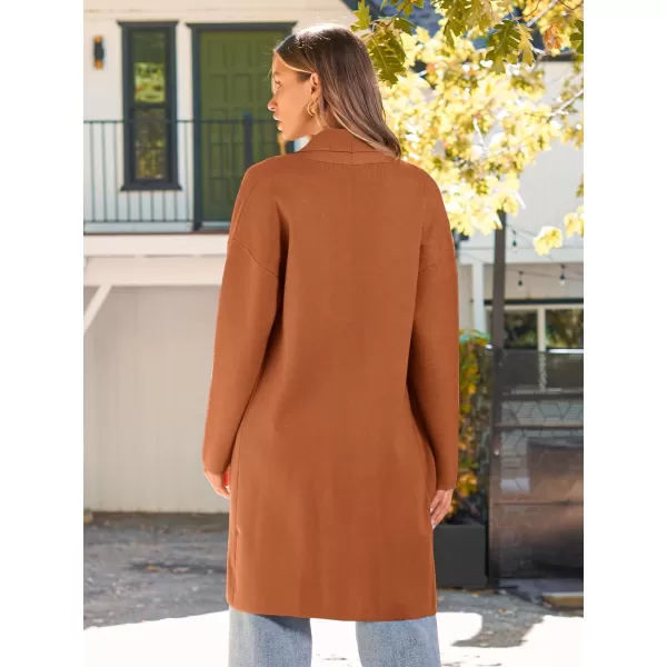 LILLUSORY Womens Oversized Long Cardigan Sweaters 2023 Fall Trendy Coatigan Lightweight Jackets Knit Winter CoatOrange