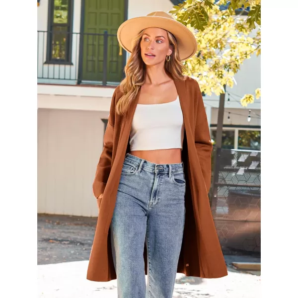 LILLUSORY Womens Oversized Long Cardigan Sweaters 2023 Fall Trendy Coatigan Lightweight Jackets Knit Winter CoatOrange