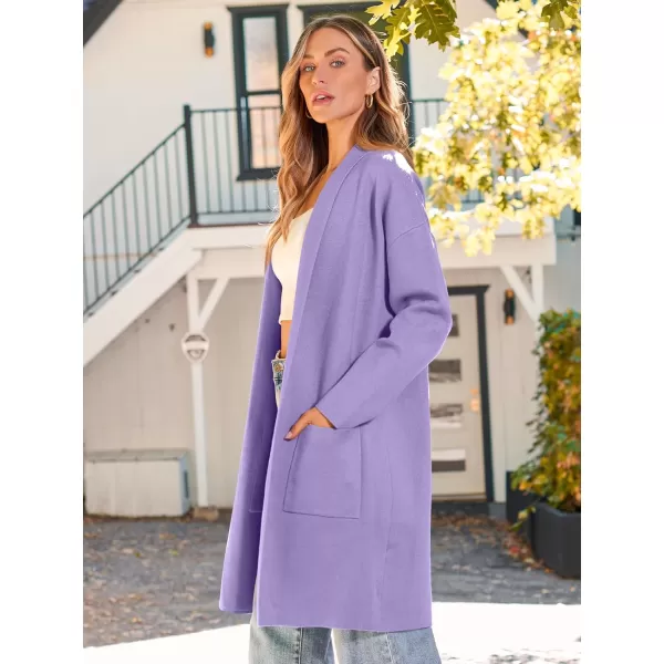 LILLUSORY Womens Oversized Long Cardigan Sweaters 2023 Fall Trendy Coatigan Lightweight Jackets Knit Winter CoatPurple