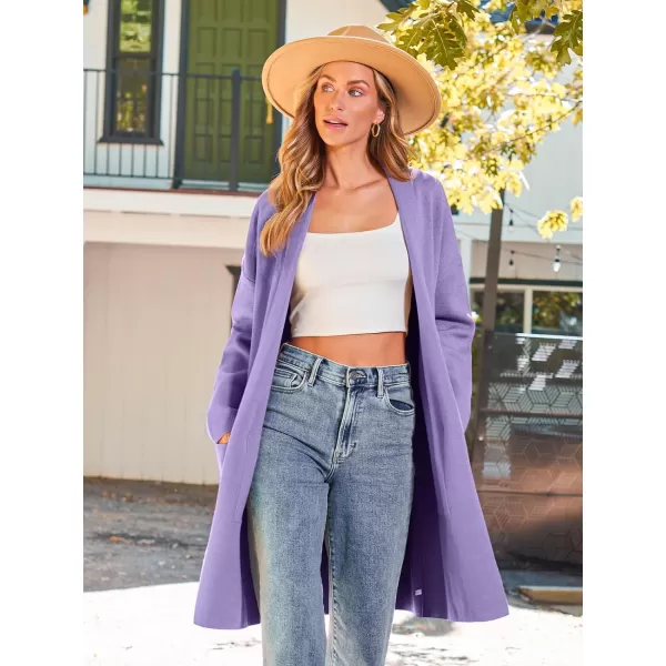 LILLUSORY Womens Oversized Long Cardigan Sweaters 2023 Fall Trendy Coatigan Lightweight Jackets Knit Winter CoatPurple