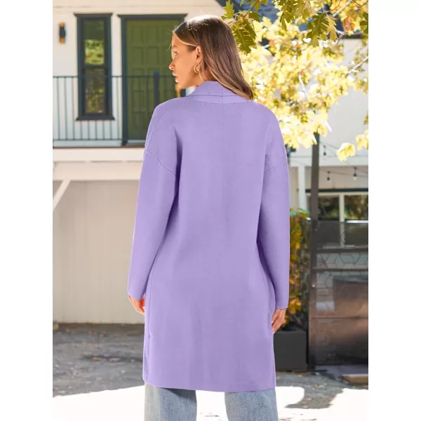 LILLUSORY Womens Oversized Long Cardigan Sweaters 2023 Fall Trendy Coatigan Lightweight Jackets Knit Winter CoatPurple