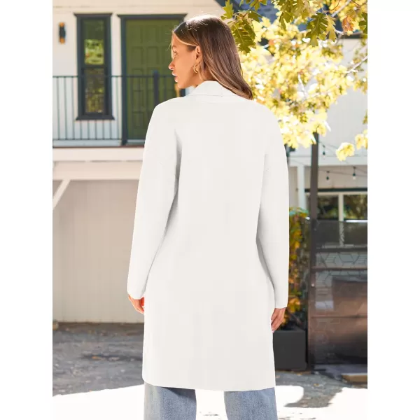 LILLUSORY Womens Oversized Long Cardigan Sweaters 2023 Fall Trendy Coatigan Lightweight Jackets Knit Winter CoatWhite