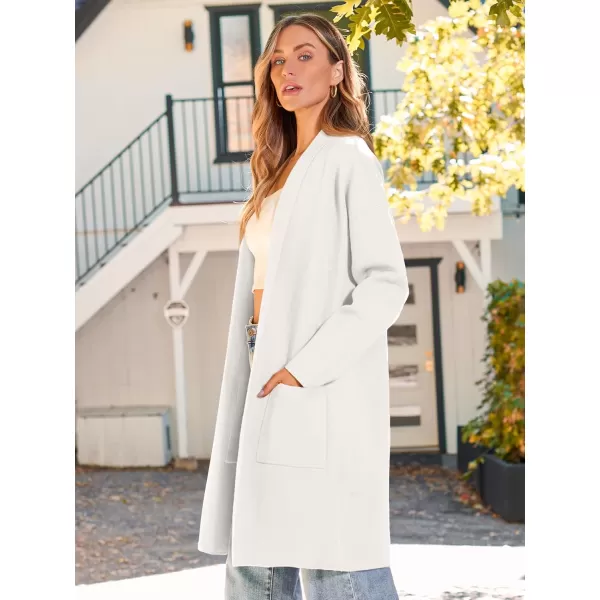 LILLUSORY Womens Oversized Long Cardigan Sweaters 2023 Fall Trendy Coatigan Lightweight Jackets Knit Winter CoatWhite