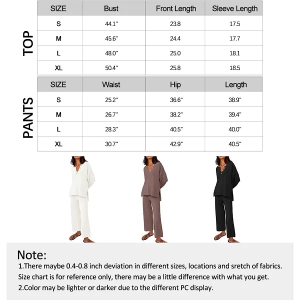 LILLUSORY Womens 2 Piece Lounge Sets Oversized Slouchy Matching Sets Cozy Knit SetsStripes White