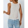 imageLILLUSORY Crochet Tops for Women Summer Vacation Outfits Beach Coverup Going Out Tie Front Spring Sweater Vest 2025 FashionBeige